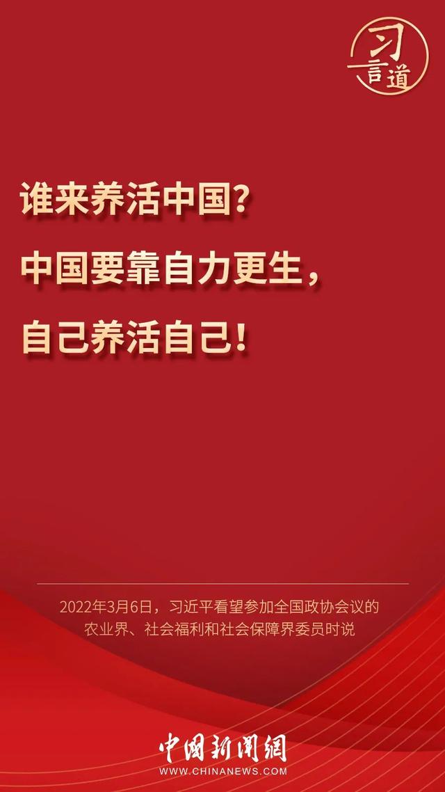 習(xí)言道丨習(xí)近平為何再答“誰來養(yǎng)活中國”？