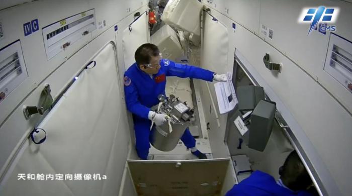 核心艙衛(wèi)生區(qū)。圖片來源：中國載人航天工程辦公室官方微信