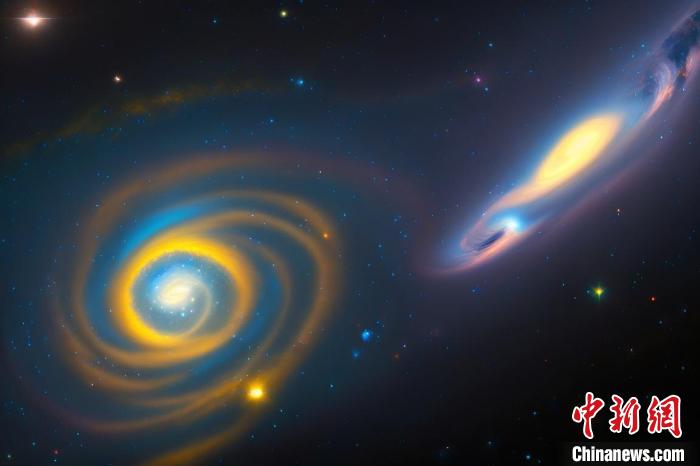 本星系群的三維藝術(shù)圖?！≈锌圃簢?guó)家天文臺(tái) 供圖