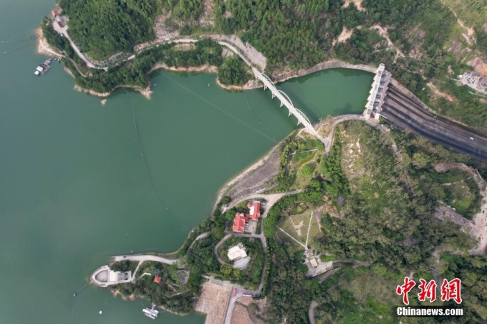 資料圖：俯瞰福建向金門供水工程水源地——泉州山美水庫。王東明 攝