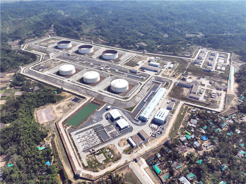 孟加拉國首個海陸一體化超大型石油儲運(yùn)工程——單點(diǎn)系泊及雙線管道工程。中石油管道局供圖。