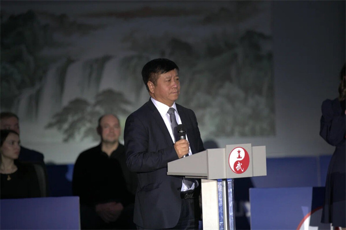 中國駐俄羅斯大使張漢暉致辭。駐俄羅斯大使館供圖