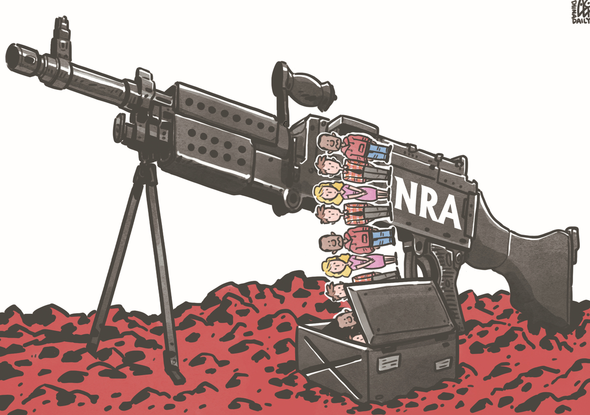NRA成為推行槍支管控背后最大的阻力。（來源：中國日?qǐng)?bào) 作者：蔡艨）