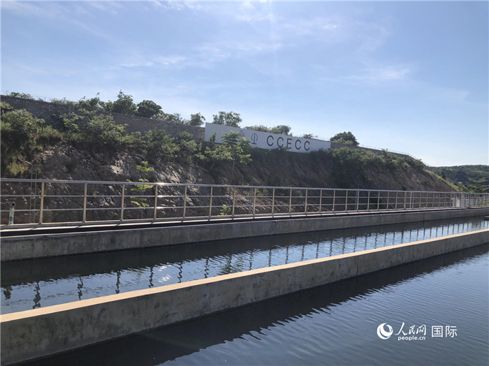 由中國(guó)土木工程（贊比亞）有限公司承建的卡夫河供水項(xiàng)目。人民網(wǎng)記者 黃培昭攝