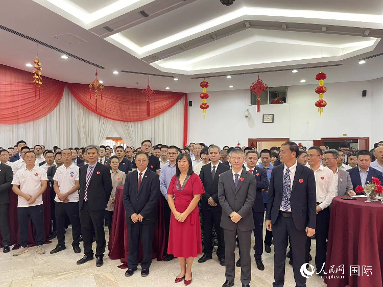 駐尼日利亞使館春節(jié)招待會(huì)現(xiàn)場(chǎng)。人民網(wǎng)記者 姜宣攝