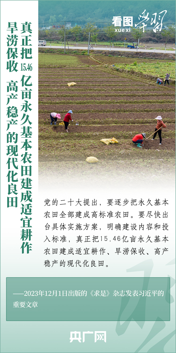 看圖學(xué)習(xí)丨推廣良田、良種、良法、良機 給農(nóng)業(yè)現(xiàn)代化插上科技的翅膀