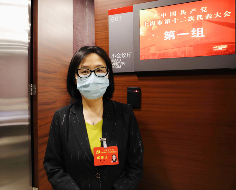 黨代表翟華。人民網 王文娟攝