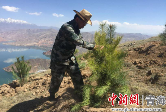 圖為尖扎干部職工生態(tài)建設(shè)和環(huán)境保護(hù)現(xiàn)場。尖宣 供圖