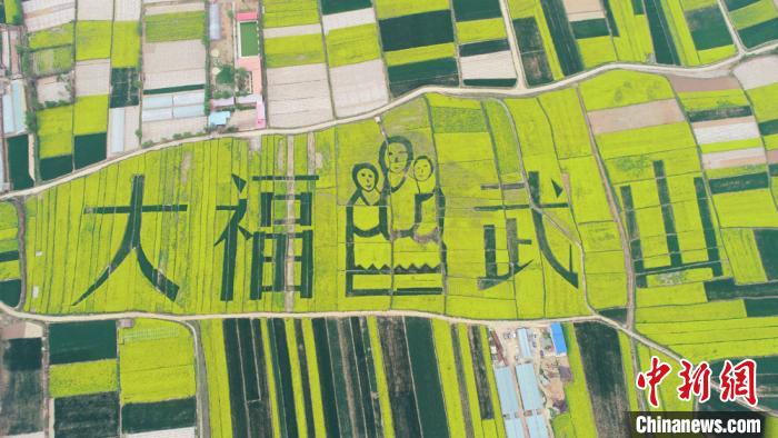 2019年4月，天水武山縣萬畝鄉(xiāng)村油菜花海。(資料圖) 何海瑞 攝